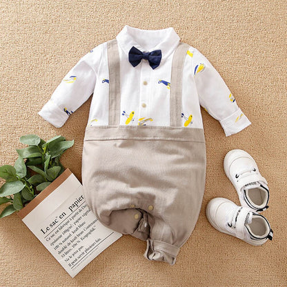 Adorable Infant Boy Short Romper