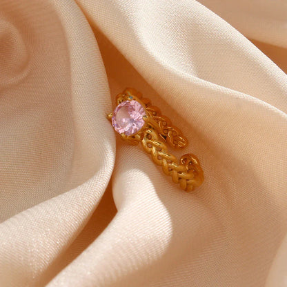 Luxury Diamond Braided Wedding Ring