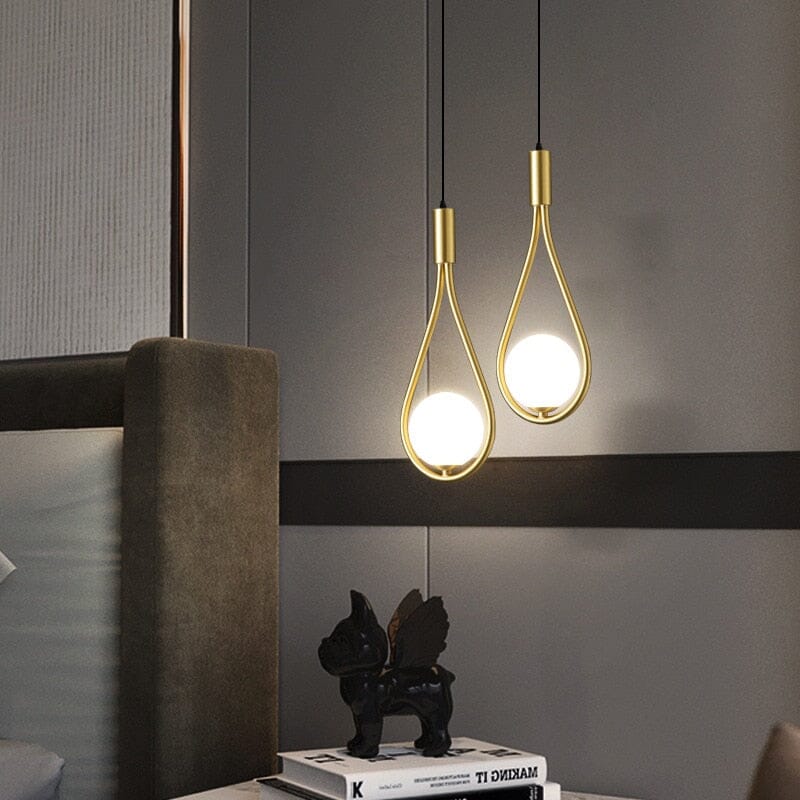 Luxurious Silk Hanging Lamp With Sleek Fitting - Luxicro