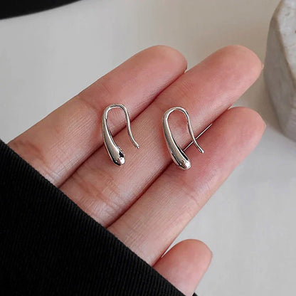 Dainty Silver Drop Pendant Earrings