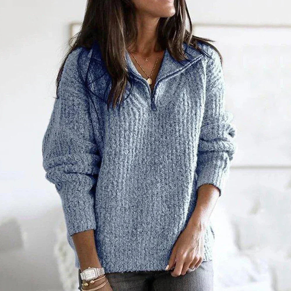 Cozy Womens Lightweight Sweater - Casual Fall Pullover