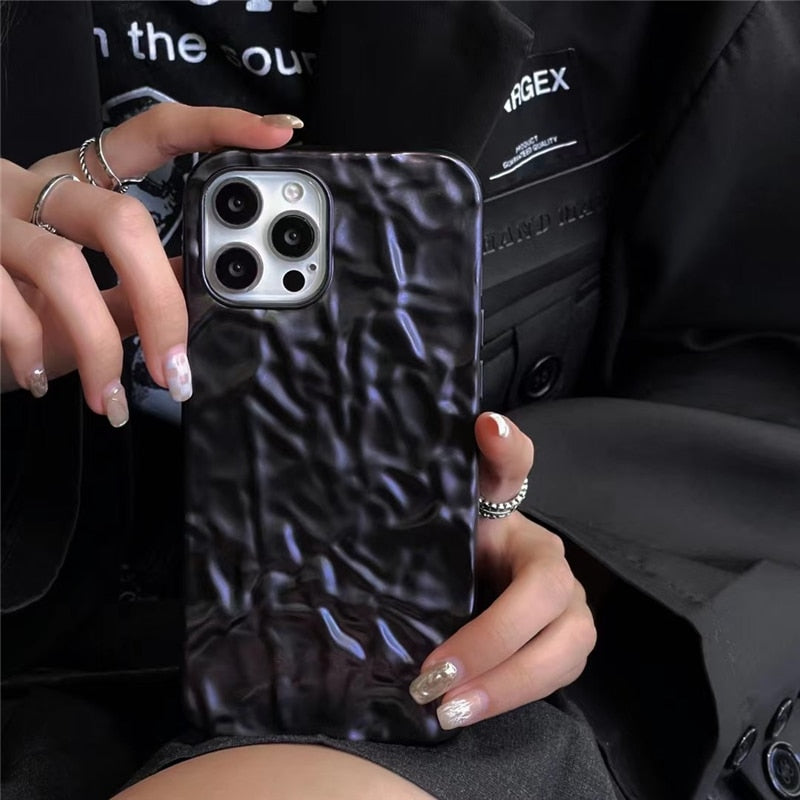 Metallic Silver iPhone Cover Case