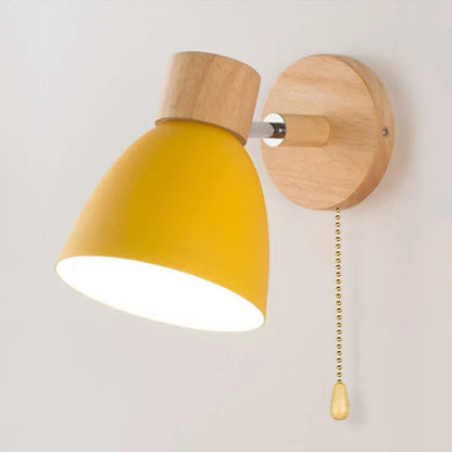 Rustic Wood Adjustable Wall Light