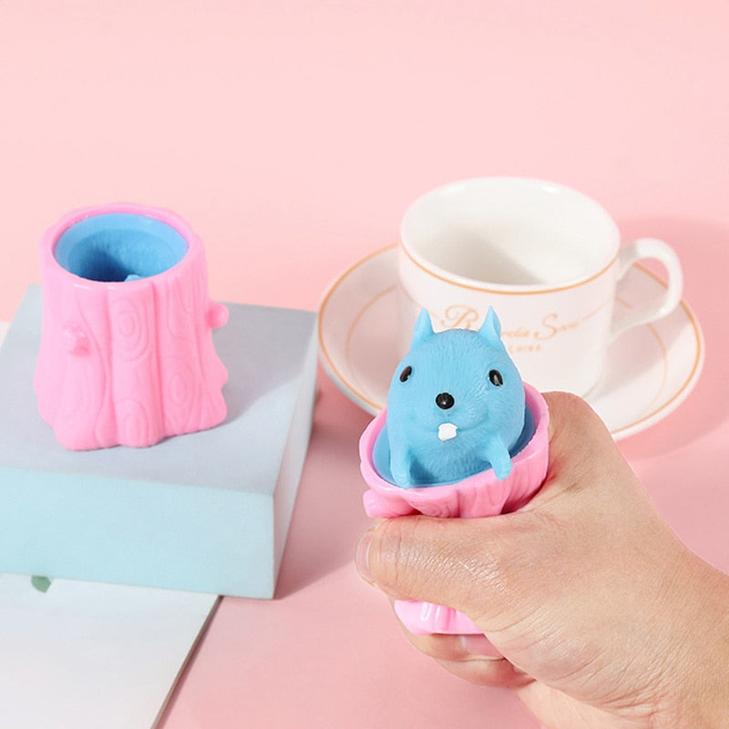 Cute Stress Relief Squishy Squirrel Toy