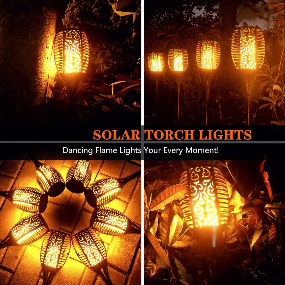 Solar Powered Garden Lights 96 LED Set of 4