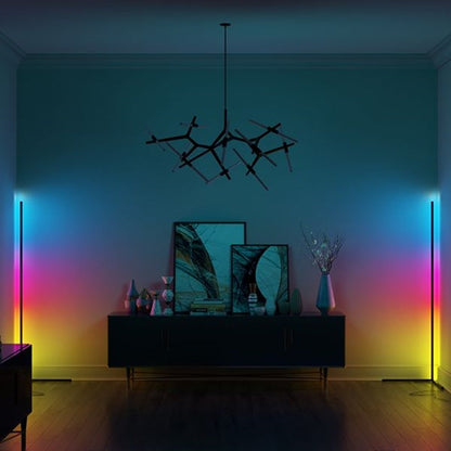 Sleek Adjustable Corner LED Floor Lamp Skinny Design