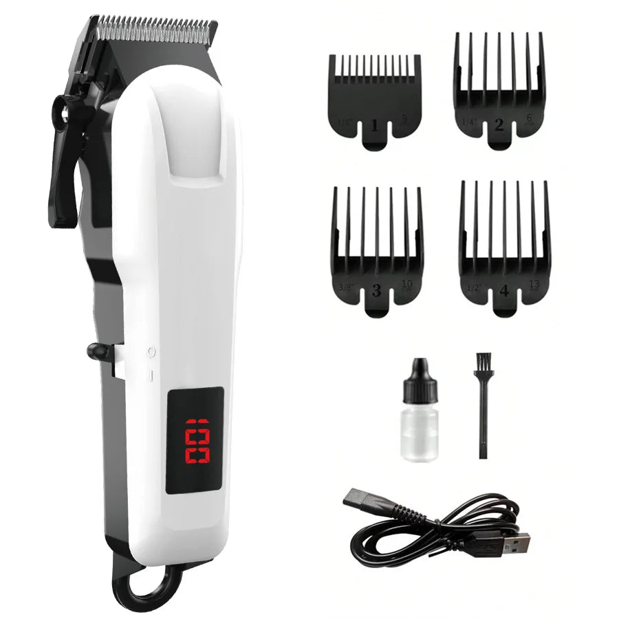 Professional Cordless Hair Trimmer Kit with LED Screen - Luxicro