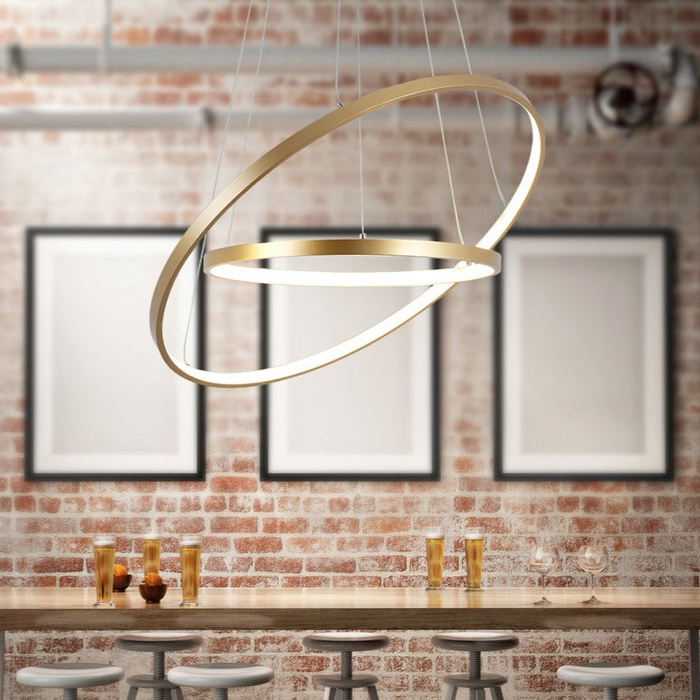 Round Sparkling Chandelier Lamp
