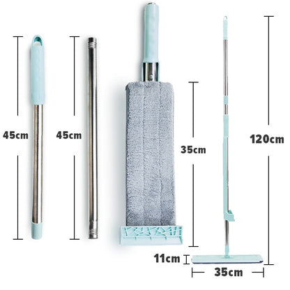 Easy Floor Mop with Twist Head and Washable Pads