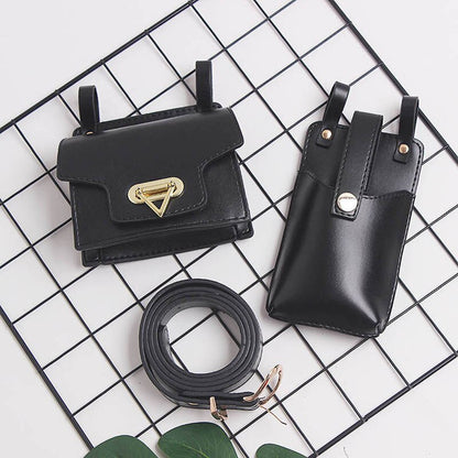 Compact Genuine Leather Cross Body Purse