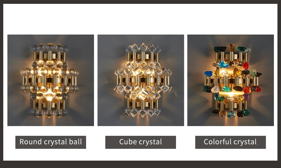 Beautiful Sparkling Crystal Wall Lamp