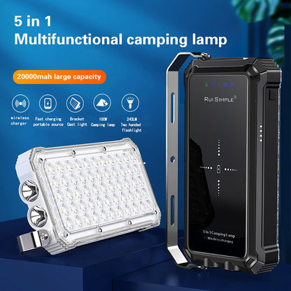Waterproof LED Portable Power Bank Charger Lamp