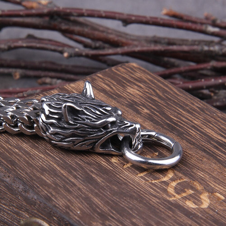 Strong Viking Style Leather Bracelet for Men
