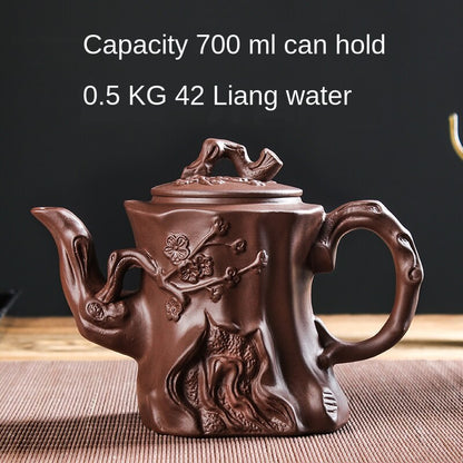 Big Traditional Chinese Purple Clay Teapot Set