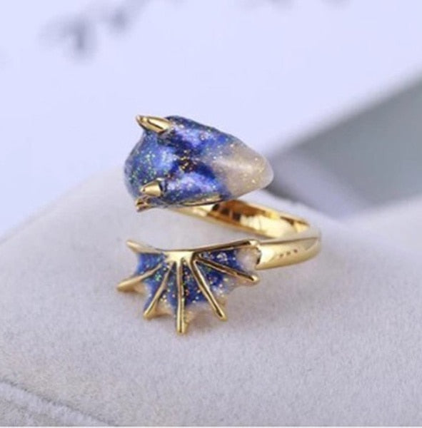 Fashionable Dragon Pattern Adjustable Band Ring