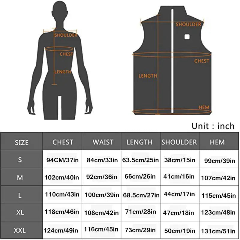Warm Women's Heated Vest with USB Power