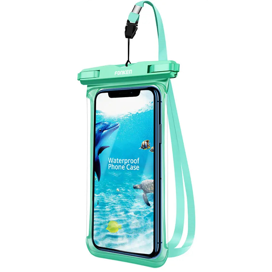 Waterproof Clear Phone Case with Adjustable Neck Lanyard
