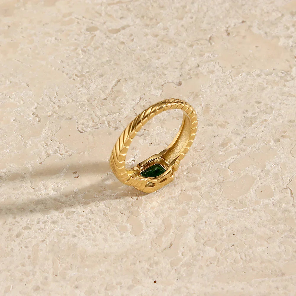 Fashionable Multi Color Baguette Ring