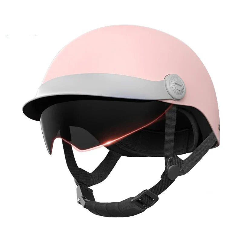 Classic Gloss Motorcycle Half Face Helmet with Visor