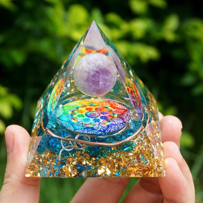Healing Crystal Pyramid for Home Balance