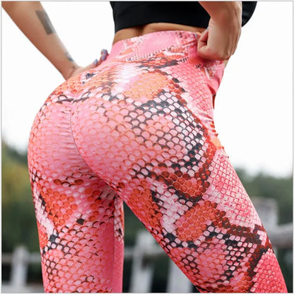 Trendy Snake Print Women's Workout Leggings