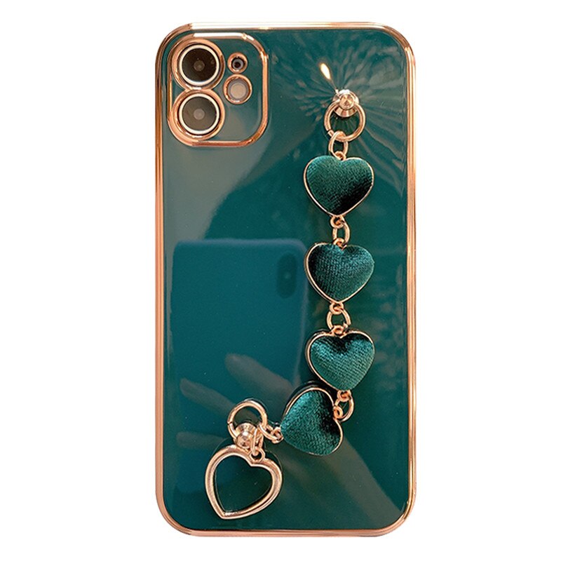 Metallic Heart iPhone Phone Cover