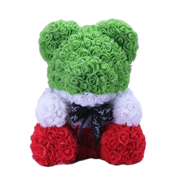 Artificial Flower Cute Stuffed Bear Toy