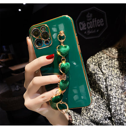 Metallic Heart iPhone Phone Cover