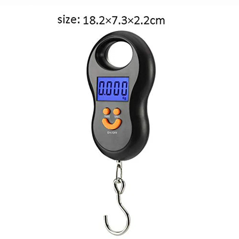 Compact Electronic Hanging Weight Scale 50kg LCD