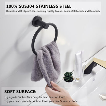 Stylish Silver Bathroom Towel Ring