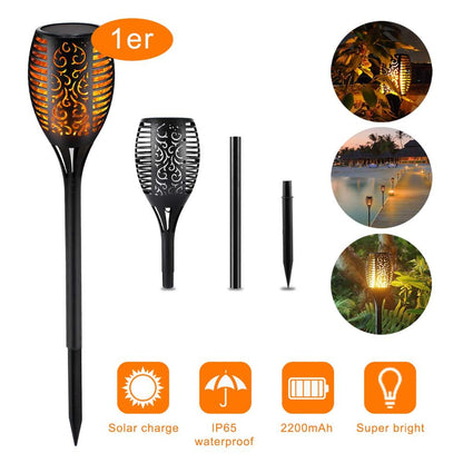 Solar Powered Garden Lights 96 LED Set of 4