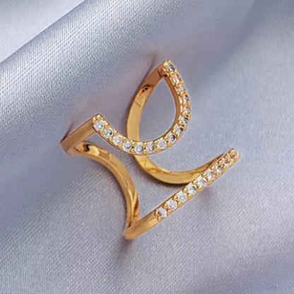 Trendy Silver Stacking Slim Ring Set