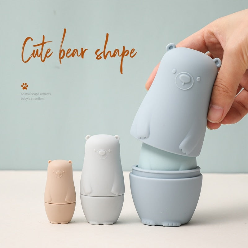 Vibrant Rubber Nesting Matryoshka Dolls
