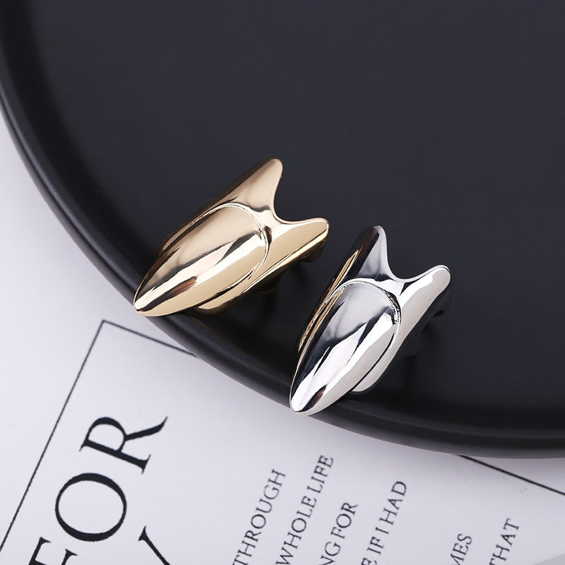 Trendy Silver Stacking Slim Ring Set