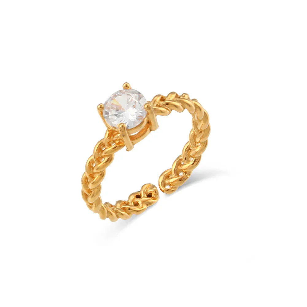 Luxury Diamond Braided Wedding Ring