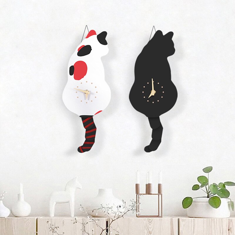 Fun Cat Shaped Wall Clock