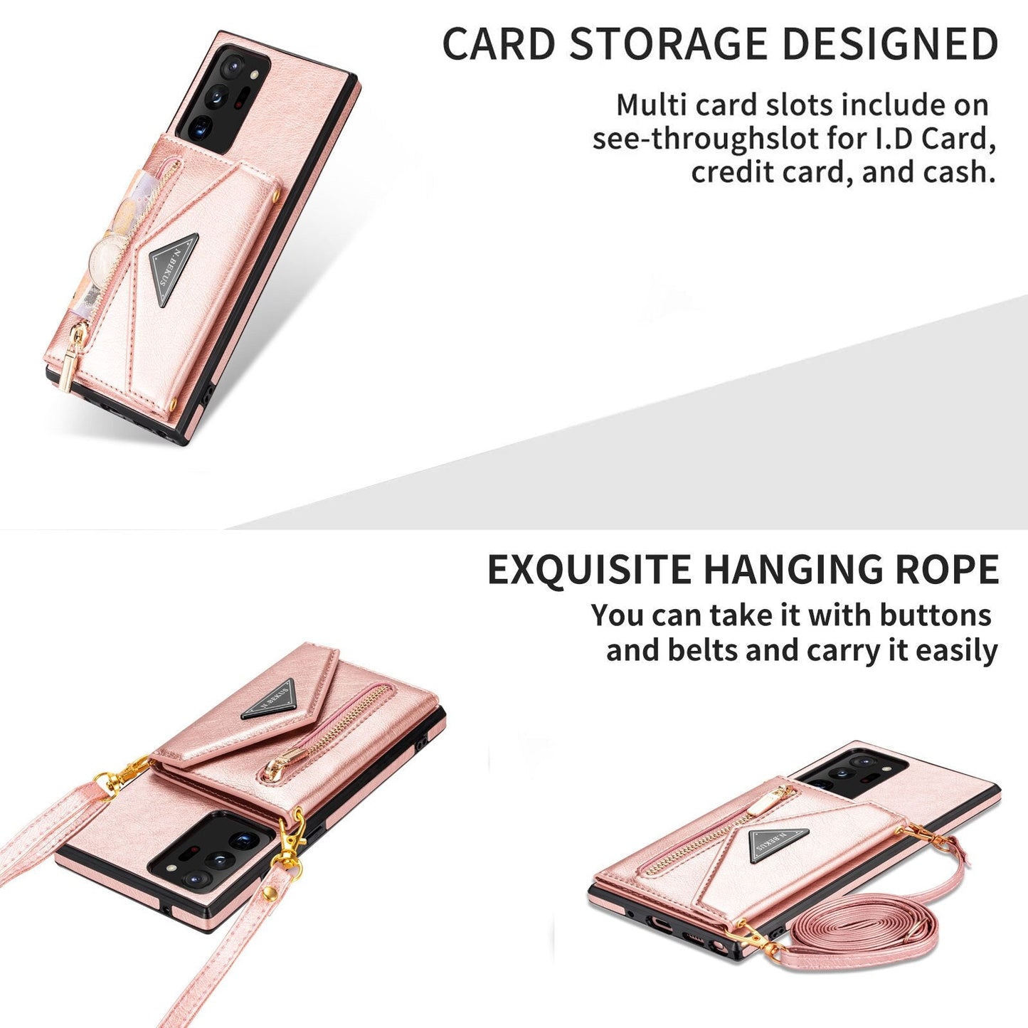 Premium Leather Phone Card Holder Case
