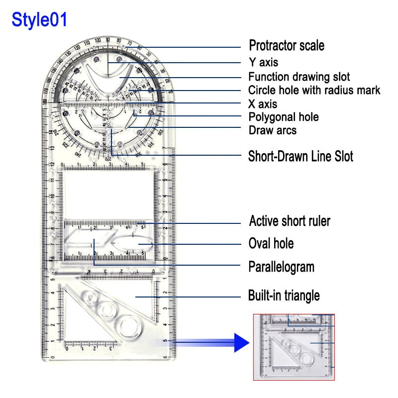 Precise Engineering Drafting Scale Ruler - Luxicro