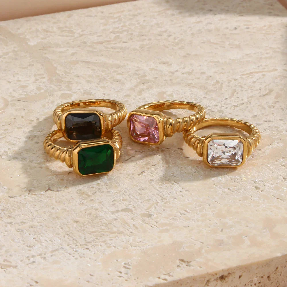 Luxurious Square Cut Diamond Engagement Ring