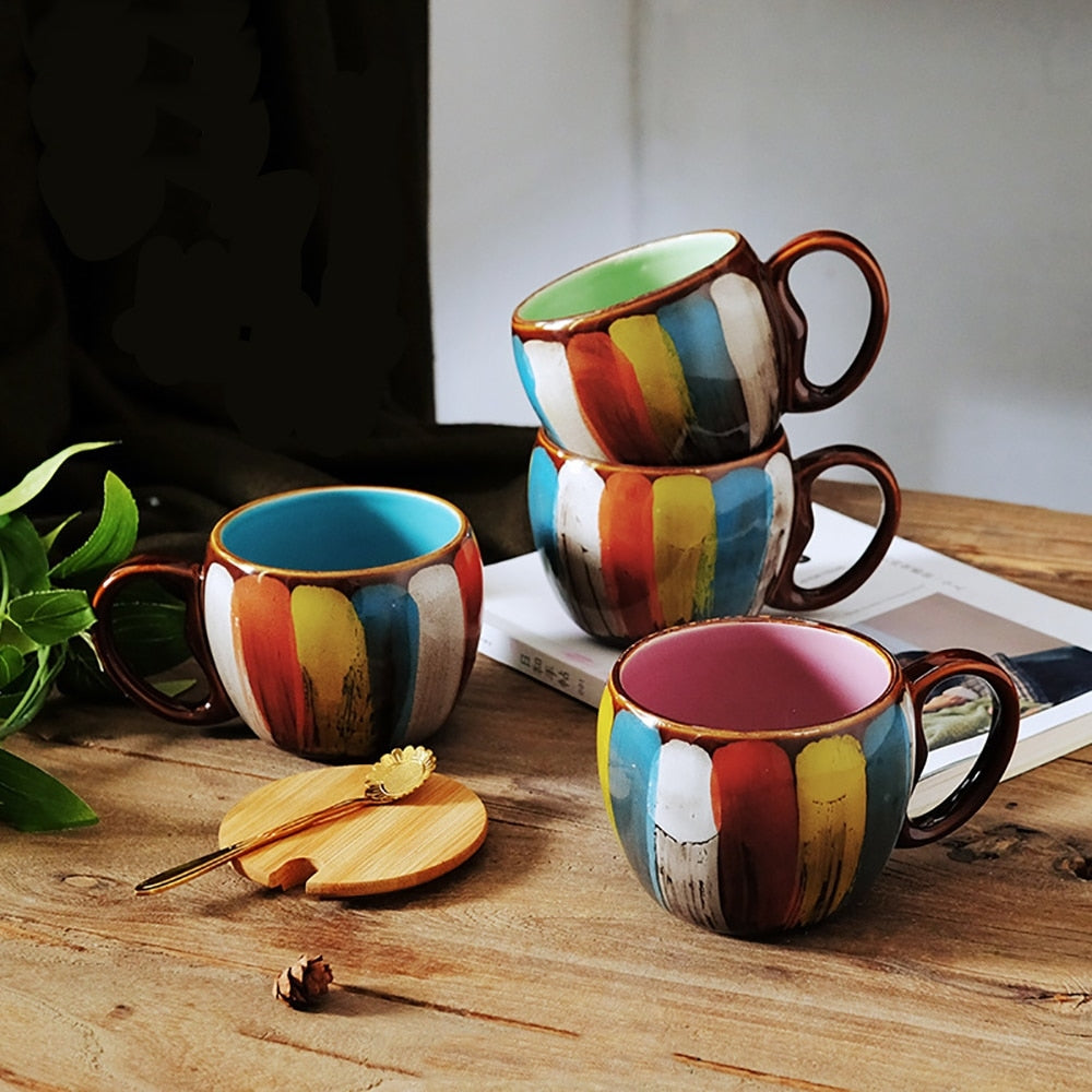 Colorful Hand Painted Coffee Mug - Luxicro
