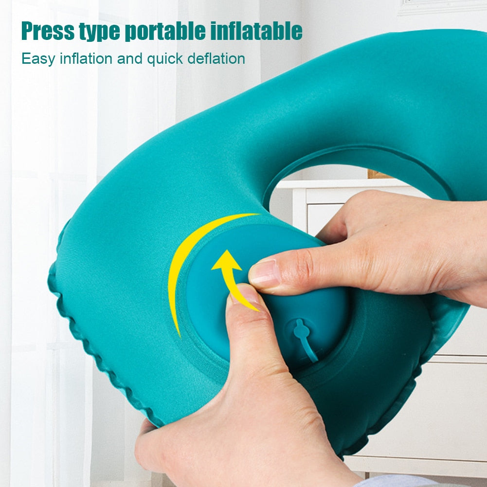 Soft Inflatable Travel Neck Support Pillow