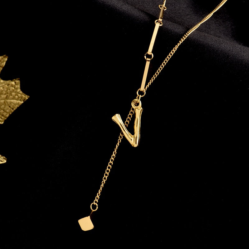 Custom Monogrammed Pendant Necklace