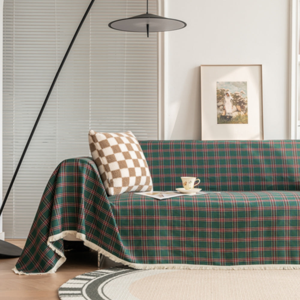 Cozy Home Plaid Furniture Slipcover