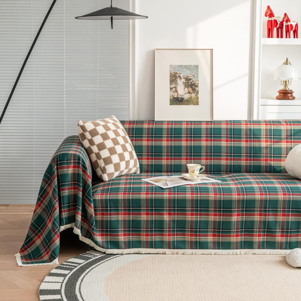 Cozy Home Plaid Furniture Slipcover