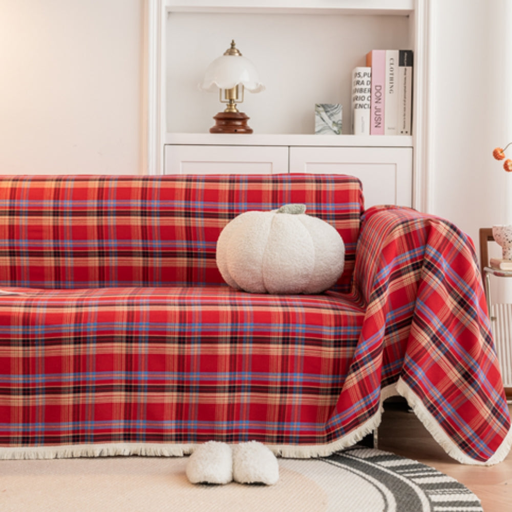 Cozy Home Plaid Furniture Slipcover