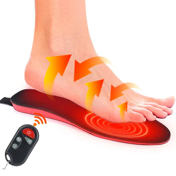Electric Thermal Insole Warmers Rechargeable Foot Heat - Luxicro
