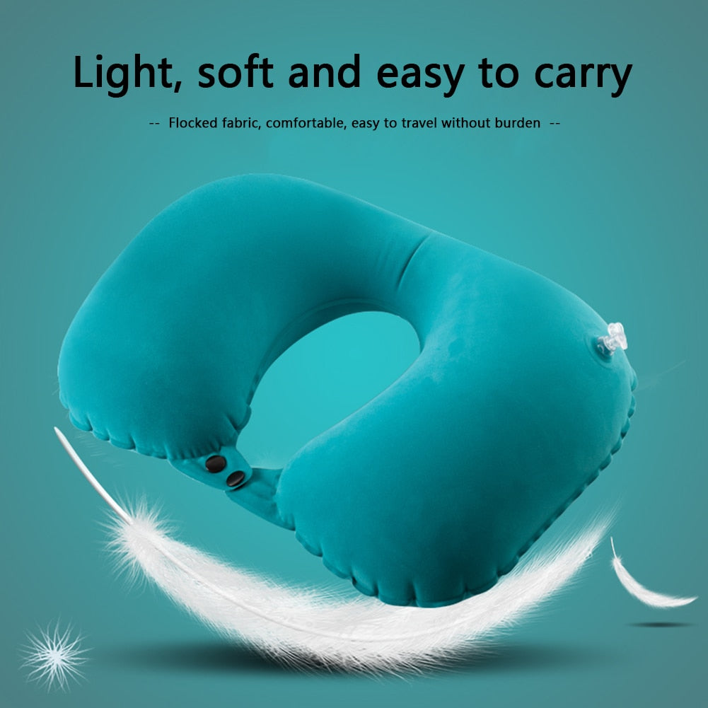 Soft Inflatable Travel Neck Support Pillow