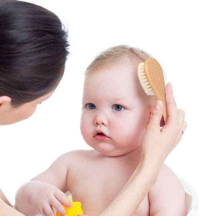 Gentle Baby Hairbrush and Comb Set for Newborns