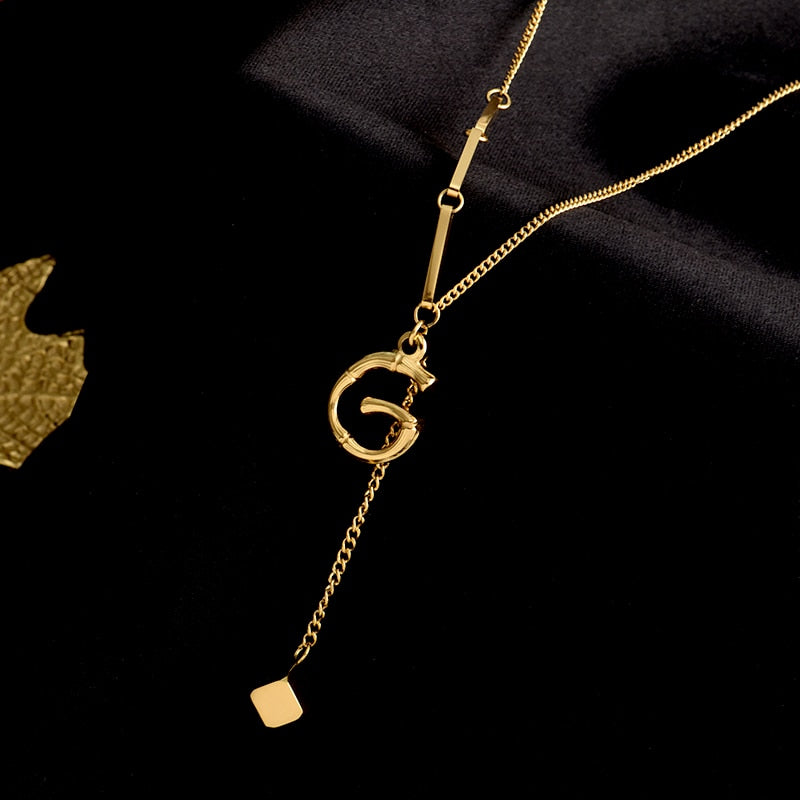 Custom Monogrammed Pendant Necklace