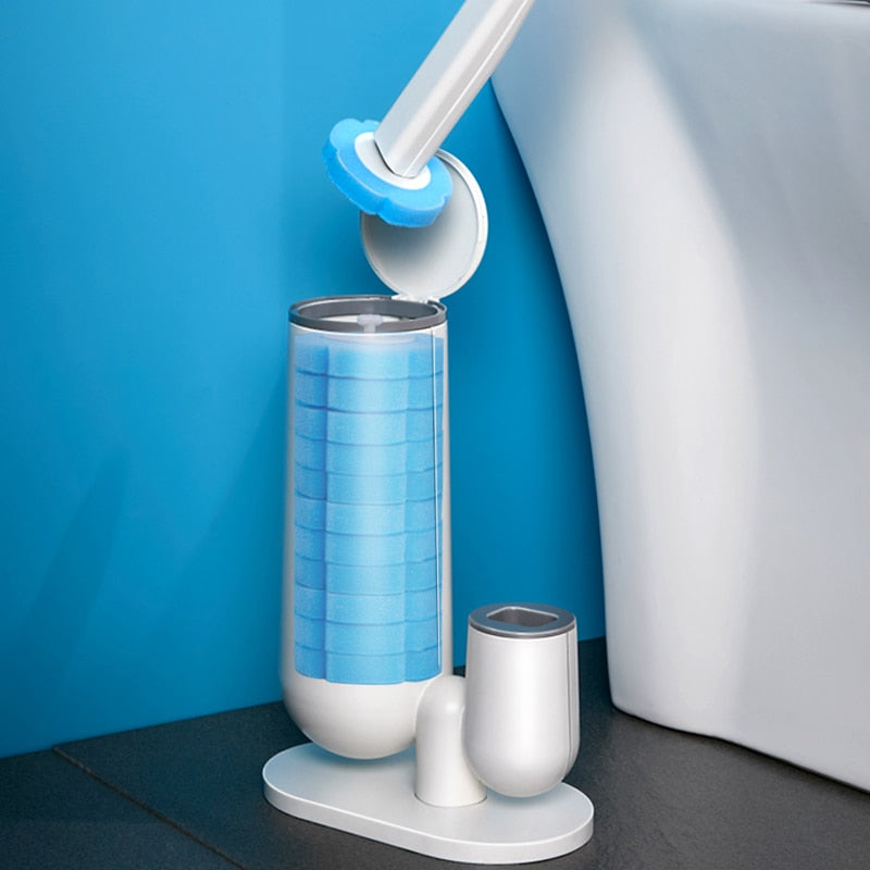 Easy Clean Disposable Toilet Brush Set